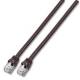 Patchkabel RJ45, CAT6 250Mhz, 3m schwarz, S-FTP(S/FTP) kurze Tülle(VOIP),