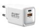 ALLNET replacement power supply QC USB-C PD GaN power supply power supply 45 watts 1x USB Type-A QC, 1x USB Type-C EU PLUG