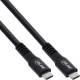 InLine® USB4 Kabel, USB-C Stecker/Stecker, 4K60Hz, 60W, TPE/Alu schwarz, 5m