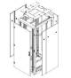 Triton RXA-42-L8X-CAX-A1 48,3 cm ( 19 Zoll )-Schrank Flat-Pack, Front- und Rückrahmen B800 mm, 42 HE, Rahmen mit 1-teiliger perforierter Tür, lichtgrau