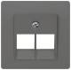Siemens 5TG1231 DELTA i-system carbonmetallic Abdeckplatte UAE Cat.3 2fach