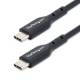Startech.com USB2CC4MBKE 4m USB-C Ladekabel Laden & Synchronisieren 60W 3A PD USB 2.0 Laptop-Ladekabel TPE-Mantel