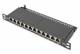 DIGITUS CAT 6A patch panel, shielded, 12-port 1/2U, black