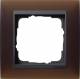 GIRA 021113 Rahmen 1f Opak dunkelbraun Event für anthrazit