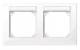 Merten 514225 M-PLAN frame 2f can be written on horizontally, active white, glossy