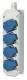 Mennekes 88678 socket with 4 sockets