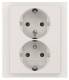 Busch Jaeger 2TKA00003889 BJ 202 EUJB-84 SCHUKO® double socket full cover EBS