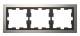 Merten MEG4030-6550 D-Life metal frame 3-fold nickel metallic