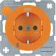 Berker 41102007 Steckdose SCHUKO mit Kontroll-LED R.1/R.3 orange, glänzend