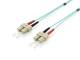 Equip Patchkabel SC->SC 20.00m Multimode Duplex OM3 türkis Polybeutel