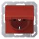 Jung AS1520BFKLRT SCHUKO Steckdose Klappdeckel bruchsicher Serie AS rot