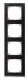 Merten MEG4040-3671 M-Pure Decor frame 4-fold wenge/aluminium