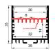 Synergy 21 S21-LED-PR250238 LED U-Profil zub ALU3535 ALU-Kühlblech mit Kühlrippen 2m