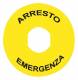 Schneider Electric ZBY8630 Schneider sign 90mm yellow ARRESTO EMERGENZA for Pilzdr.NOT-STOP
