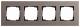 GIRA 0214221 Rahmen 4f hellbraun Esprit Linoleum-Multiplex