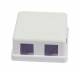 Sockets TP,AP,2-fold,CAT6A, Keystone Slim-line with cable clamp, pure white, Synergy 21