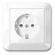 Socket Merten MEG2301-1025, full cover, active white, glossy