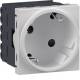 Hager GS10229016 Steckdose 1-fach SCHUKO Direkt Klipping 45x45 33° Verkehrsweiß