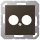 Jung A562-2MO cover for 2 small sockets speaker socket series A mocha