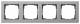 GIRA 021433 Abdeckrahmen 4f Gira E2 Edelstahl
