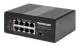 Intellinet 561624 PoE-Powered 8-Port PoE+ Gigabit Industrie-Switch mit PoE-Passthrough Ein PD PoE-Port mit 95 W Eingangsstrom, sieben PSE PoE-Ports, PoE-Leistungsbudget bis zu 120 W, IEEE 802.3at/af-konform, DIN-Hutschienenmontage
