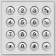 Telecom Behnke 20-2001-BS module keypad block 16 keys unloaded Alu