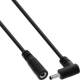 InLine® DC extension cable, right-angle plug, 3.5 x 1.35 mm, black, 2 m