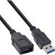 80er B-Pack InLine® USB 3.2 Kabel Verlängerung, A Stecker / Buchse, schwarz 1m