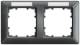Siemens 5TG25527 5TG2552-7 DELTA line carbonmetallic Rahmen 2fach Schriftfeld waagrecht