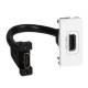 Legrand 078778 Mosaic HDMI socket with cable 1 m Ultraweiß