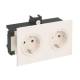 OBO Bettermann 6121012 BRK 2STD cws Steckdose SIGNA IN 2f RAL9001 140x82x71 cws RAL9001 