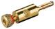 Goobay 11684 Banana plugs with screw - gold-plated, 4 mm, colored ring red