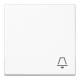 Jung A590KWW Rocker with bell symbol, A 590 K WW, alpine white