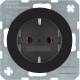 Berker 41432045 socket SCHUKO R.1/R.3 black glossy