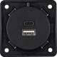 Berker 926202505 USB charging socket 230 V 2-way 3 A A+C Integro anthracite