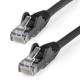 STARTECH.COM 1m LSZH CAT6 Ethernet Cable - 10 Gigabit 100W PoE RJ45 UTP Network Patch Cord Snagless - Black ETL Verified