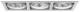 Lts Licht und Leuchten 625775 LTS SCER 33.300 silver accessories Scene 33 system installation frame 3-bulb