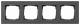 GIRA 0214235 Abdeckrahmen 4f flach Gira E2 Anthrazit