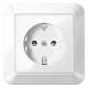 Merten MEG2401-1019 Socket outlet SK, full board polarwhite 1-M