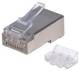 Intellinet 790505 Cat6a RJ45 Modularstecker STP 3-Punkt-Aderkontaktierung für Litzen- und Massivdraht 70 Stecker pro Becher transparent
