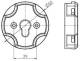 RADEMACHER 94401500 adapter for ClickAntriebslager only for Small (4015K-S)