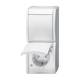 Busch Jaeger 2CKA001684A0331 2601/6/20 EBW-54 combo socket/rocking switch ocean IP44 alpin white