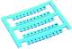 Telegärtner 100001302 SAM numbering clips 1-10 blue