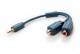 Clicktronic 70492 MP3 Y-adapter - 0.1 m Plug connection of 3.5mm jack to stereo audio