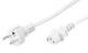 Goobay 96039 Power cable 2 m, white - Schuko (Type F, CEE 7/7)> Appliance socket C13 (IEC connector)