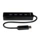 StarTech.com 4 Port Portable SuperSpeed USB 3.0 Hub with Built-in Cable - hub - 4 ports - desktop