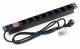 Triton 48,3 cm ( 19 inch ) cabinet, e.g. power strip, 8x sockets (CEE7) -> plugs (CEE7), with switch