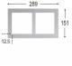 Lts Licht und Leuchten 628585 LTS LTS SCER 1,200 silver system installation frame 2-bulb