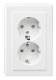 Merten MEG2425-1419 SCHUKO-double-std BRS connector. pws shiny M-SMART