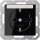 Jung A1520BFKINASW SCHUKO socket with label 6x46mm